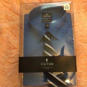 XL Men’s Royal Blue Dress Shirt with Tie